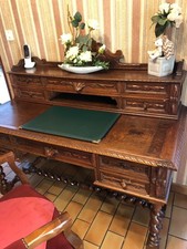 Bureau Bois Ancien  Napolèon plus Fauteuil Voltaire