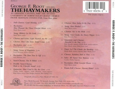 GEORGE F. ROOT: THE HAYMAKERS, PART 2 NEW CD