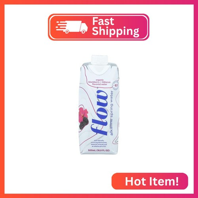 #ad #ad FLOW WATER Organic Blackberry Hibiscus Alkaline Water 16.9 FZ $3.09