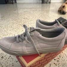 VANS Sk8-Low Mono Gray Low Top Suede Lace-Up ...