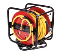 Schlauchaufroller 30 M Mit Druckluftschlauch Gummi-Pvc Gelb 6 X12 Mm - Weldinger