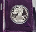 1990-S Proof American Silver Eagle 1 oz .99 with Original Box no top & COA OGP
