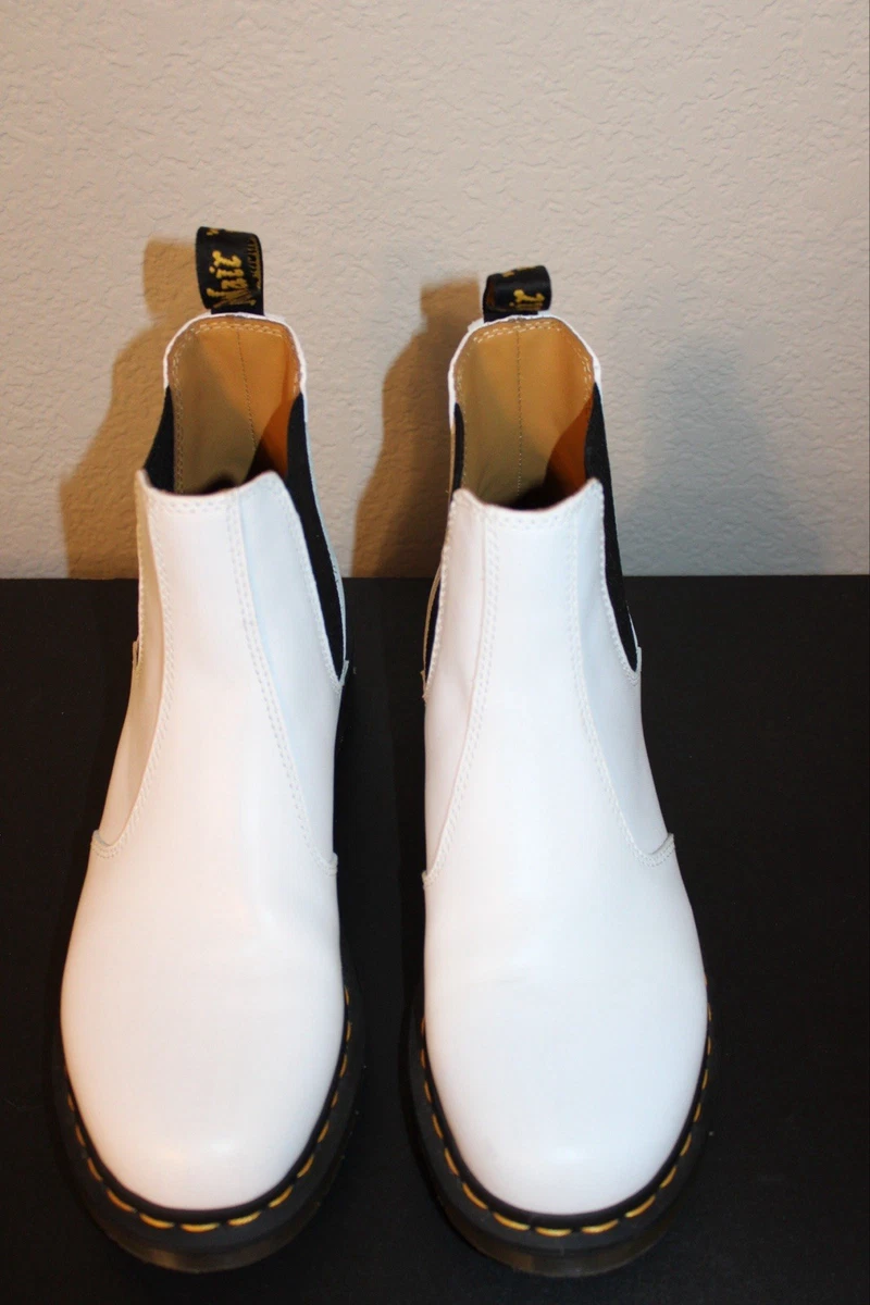 Dr. Martens Leather Upper White Boots for Men for Sale  display picture 3