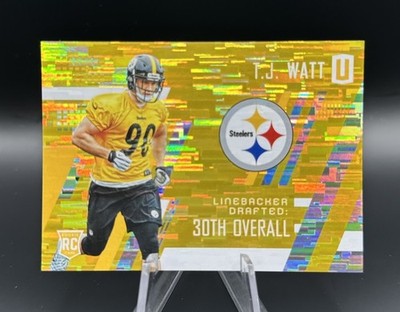 2017 Unparalleled T.J. WATT Yellow /199 SP Wind Chimes Rookie Card RC Steelers