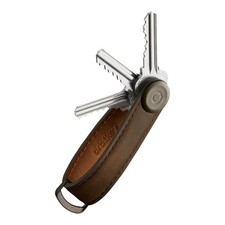 Orbitkey - Crazy Horse Leather Key Organiser - Oak Brown/Brown NEW