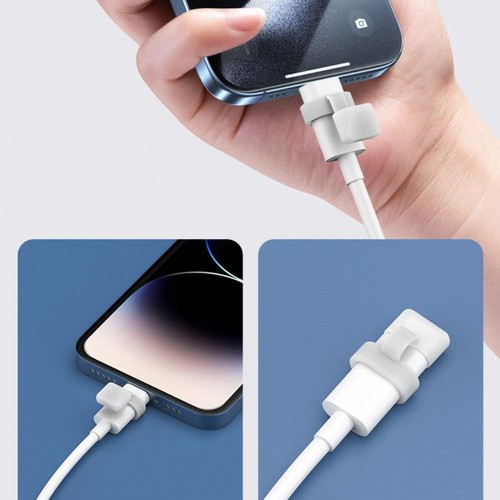 10Pcs Anti-Lost Data Line Protector Cap Silicone Charging Port Dust Plug - Photo 5 sur 9