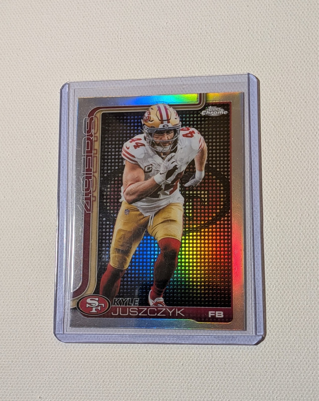 2025 Topps Chrome Kyle Juszczyk San Francisco 49ers Football Lightboard Logo SSP