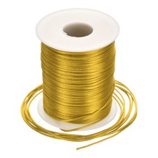 Nylon Satin Cord 1.5mm, 109 Yard Nylon String for Bracelet Thread Earthy Yellow