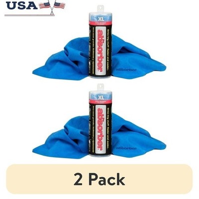 PVA Drying Towel 2 Pack Super Absorbent Lint Free Multi Surface Cleaning Cloth