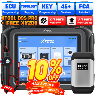 XTOOL D9S PRO Auto Full System Diagnostic Tool WIFI Scanner Key IMMO Programmer