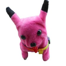 Pink Pikachu Puppy Battery Operated Dog Walks Wags Tail Barks Works ZMC Group