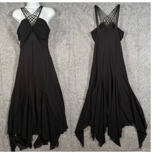 Vtg Y2k 90s Whimsigoth Witchy Maxi Dress Size 10 Prom Fairygrunge Babydoll