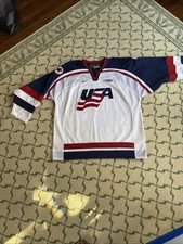 RARE Nike USA Hockey Jersey 2002 Winter Olympic Team Size XL Bud Light Patch