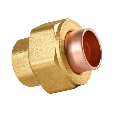 1/2" C x 1/2" C Copper x Brass Union Sweat Solder Connection 1 PCS