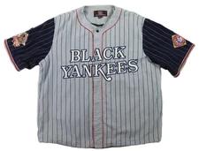 JH Design US 60 4XL MLB Baseball Black Yankees Negro League Jersey Embroidered