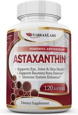 Astaxanthin 10mg Supplement/Best Pure Antioxidant from Microalgae, Helps Skin...