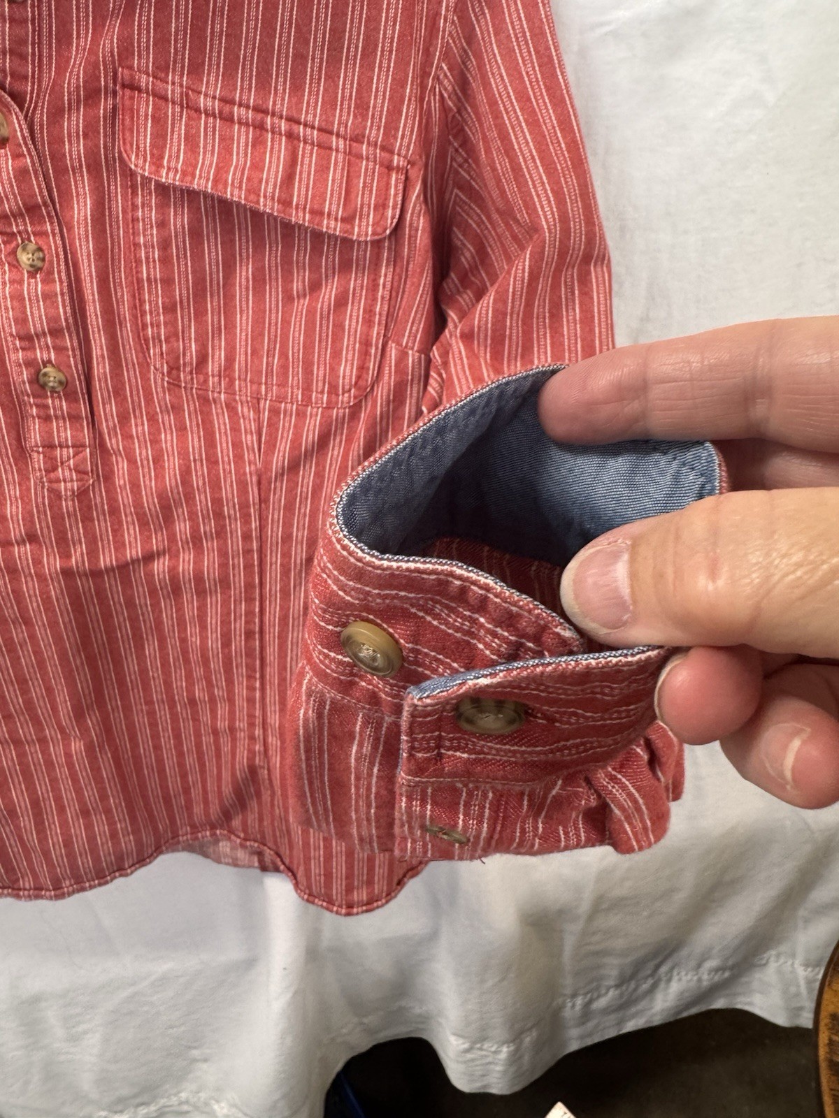 DULUTH TRADING PULLOVER HALF BUTTON TUNIC TEXTURE… - image 4