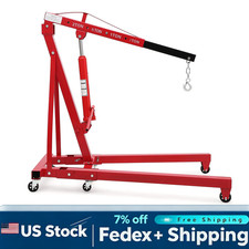 4400lb Folding Hydraulic Engine Hoist Shop Crane 2 Ton W 6 Swivel Casters 4400lb Folding Hydraulic Engine Hoist Shop Crane 2 Ton W 6 Swivel Casters