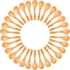30/50 Pcs Small Wooden Spoons Mini Condiments Salt Spices Spoons Honey Teaspoon