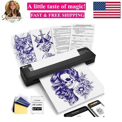 Milestone M9 Tattoo Stencil Printer, Upgraded 2-in-1 Wireless Portable Therma...