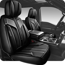 Nappa Leather Car Seat Covers Front Seats, Luxury Cushioned Front Seat Covers, W
