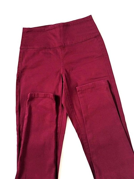 Women Pieces Jeans Burgundy Denim XS