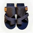 Fashion  Women’s Brown Slide Sandals Logo Accent Strappy Slip-On US 7.5 M — photo 1