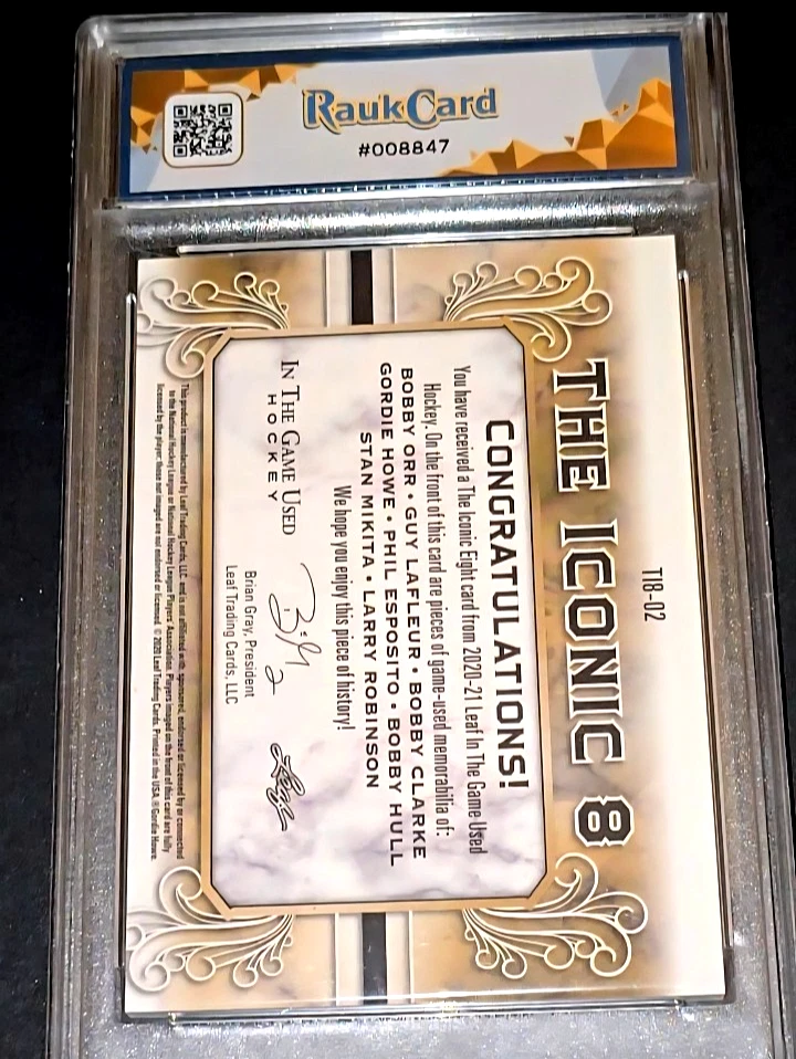 Leaf 2020-21 [#6 /7 ] HOF MULTI-PATCH. "THE ICONIC 8" [In the Game Used] HOWE - Image 2 of 4