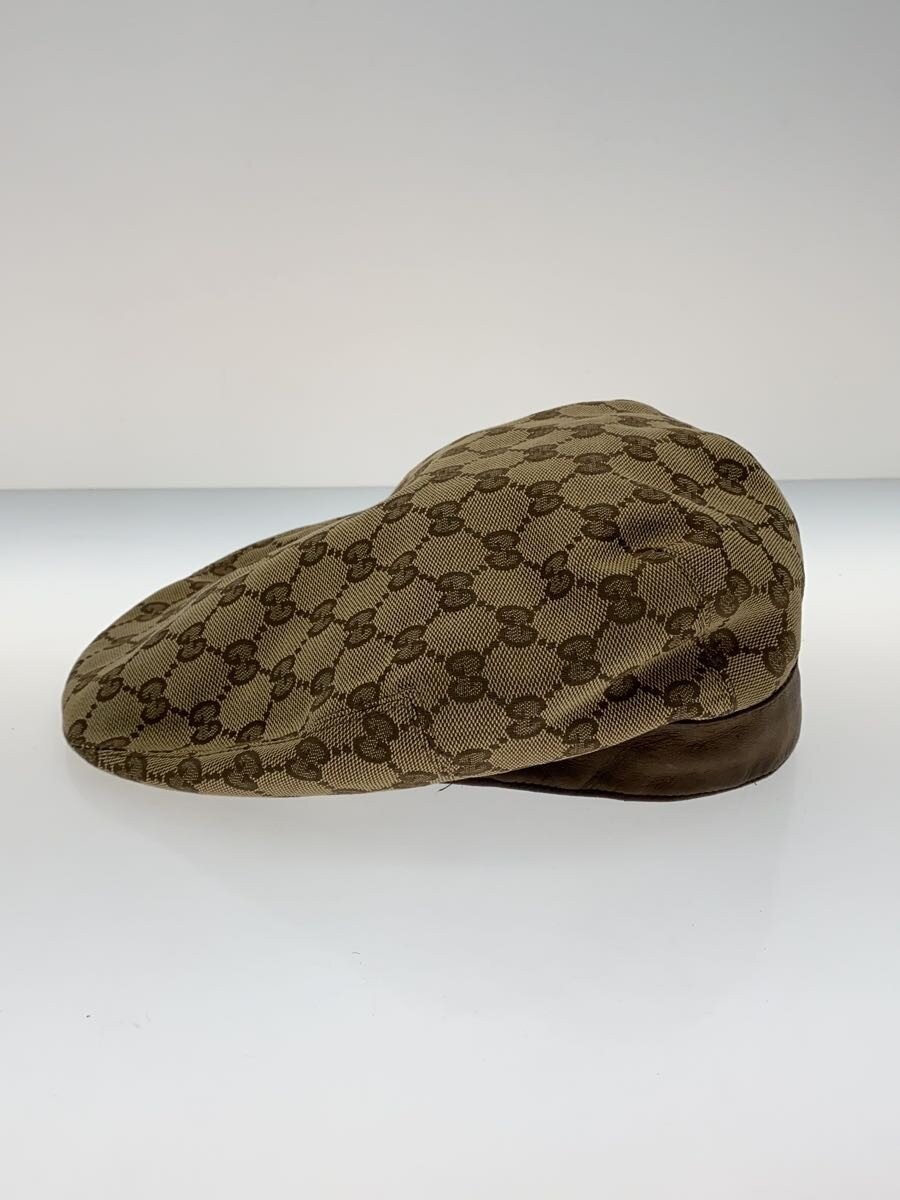 Gucci Original GG Canvas Flat Cap CML Size L GG Pattern Web Stripe