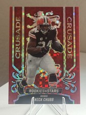 2023 Panini Rookies & Stars - Crusade Nick Chubb #CR-8 Red Plaid Prizm
