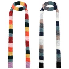 Chicingyou 2 Pcs Y2k Striped Scarf for Women Long 70.9 x 2, Fashion Color