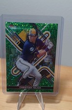 2022 Topps Finest - Christian Yelich #66 Green Refractor 078/125