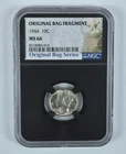 1944 Mercury Dime Original Bag Fragment MS66 NGC