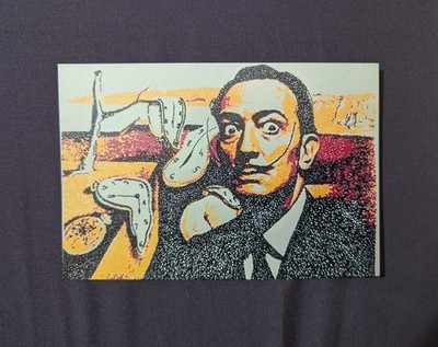 Salvador Dali And The Persistence Of Pointillism ACEO 4x6 Limited 