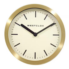 37066 Analog 6  Metal Gold Quartz Table/Wall ...