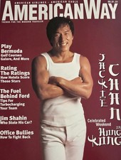 Vintage 2001 American Airlines American Way Magazine Jackie Chan Hong Kong Cover