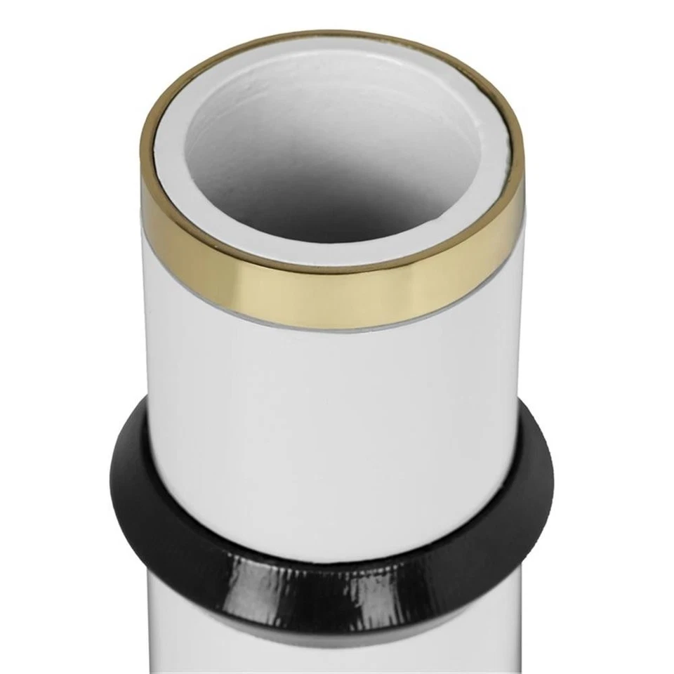 Pemberly Row Handmade Modern Transitional Black Finish Metal Vase - Image 4 of 4