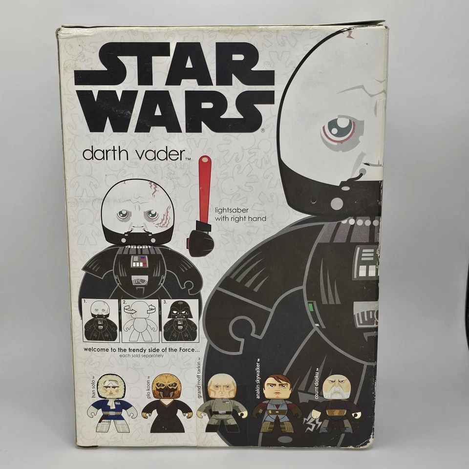 Figura de Darth Vader sin máscara Mighty Muggs Star Wars, 2008 Foto 3 de 4
