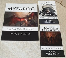 MYFAROG x 3 Books MYTHIC FANTASY Role Playing • Travels / The Coming • VIKERNES