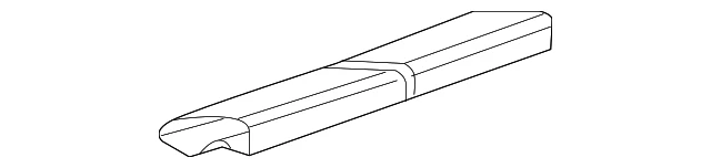 Genuine GM Inferno Orange Metallic Rear End Spoiler Decal 23156191 - Изображение 2 из 3