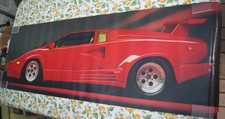 1990 Huge Vintage Lamborghini Countach Poster Institutional Finance 74x24