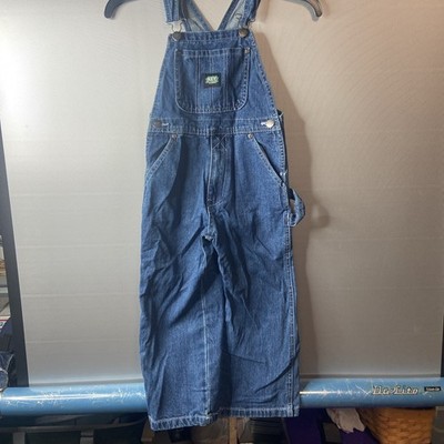 Key Overalls Denim Bib 100% Cotton Adjustable Blue Classic Zipper Fly Kids 5