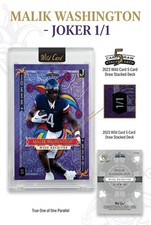 2023 Wild Card Malik Washington 5 Card Draw Holo-Lux JOKER 1/1 One of One #SD-MW