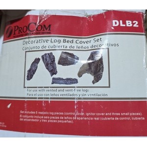 ProCom DLB2 Decorative Log Bed Cover Set 5 Piece for Vented Vent-Free Fireplaces
