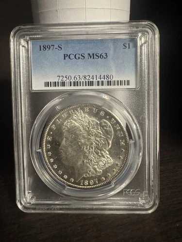 1897 S MORGAN DOLLAR S$1 PCGS MS 63