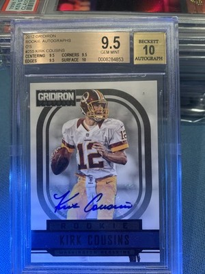 2012 Panini Gridiron Kirk Cousins signature O’s RC 04/25 BGS 9.5/10 Gem Mint!!!!