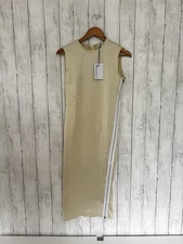 J W Anderson Zip Detail Sleeveless Top Size Uk 6 Off White Satin Tunic Top New 