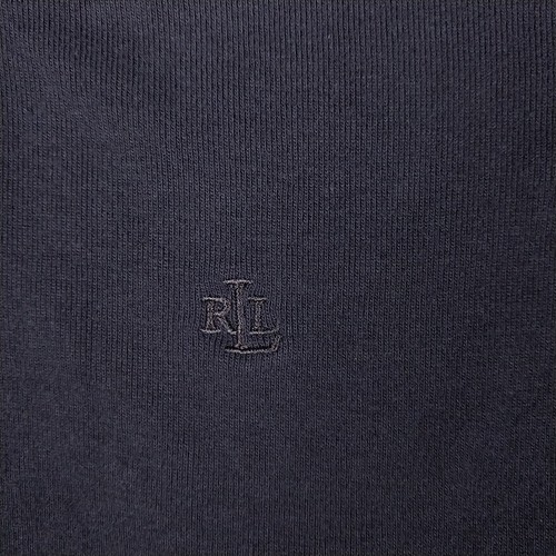 Ralph Lauren Girls Long Sleeve Navy Blue Logo Top 100% Cotton Size Medium Preppy - Picture 2 of 4