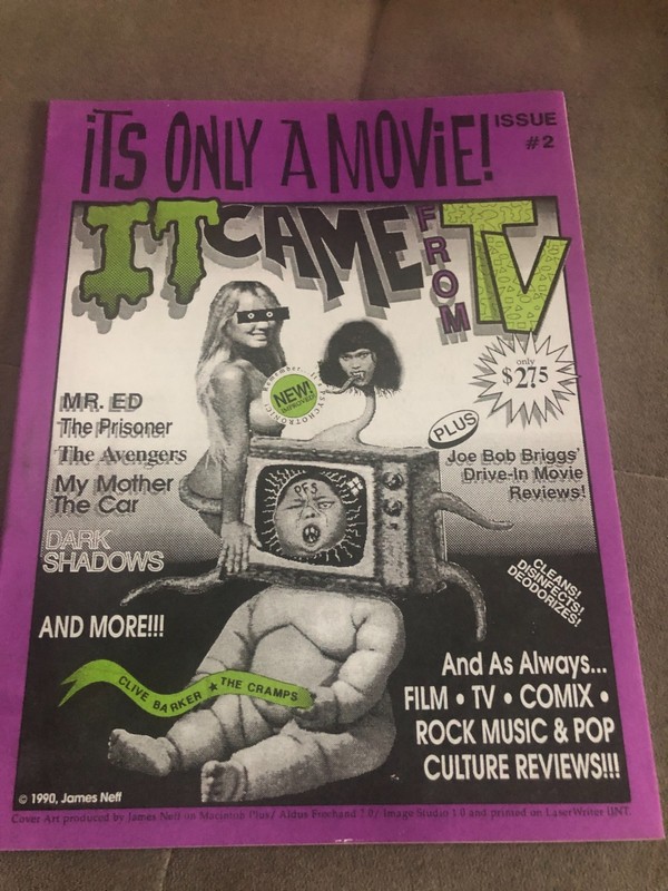 ITS ONLY A MOVIE #2 MAGAZINE - It Came From CLASSIC TV - June/July 1990