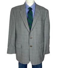 Ralph Lauren Sport Coat Jacket Gray Glen Plaid 2 Button Men's 44R Nice